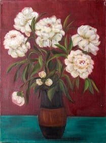 Penny Purpura Floral Still Life Oil on Canvas