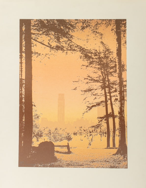Michael Ponko "City Lights" Serigraph, 1976 (1 of 6)