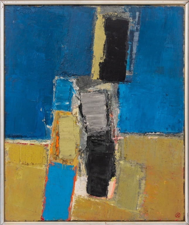 Peter Kinley Blue Abstraction Oil on Canvas (1 of 4)