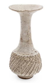 Lucie Rie White Glazed Stoneware Vase, ca. 1965 (1 of 8)