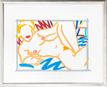 Tom Wesselmann "Judy on Blue Blanket" Screenprint