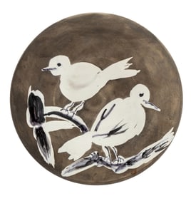 Pablo Picasso "Deux Oiseaux No. 95" Ceramic Plate