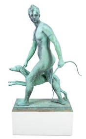 Alfred Boucher "Diana" Patinated Bronze, 19th C. (1 of 7)