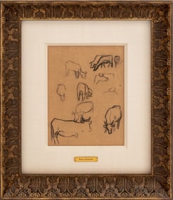 Paul Gauguin "Etude De Vaches / Etude De Cochons"
