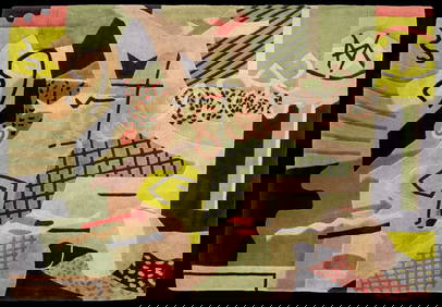 Stuart Davis "Flying Carpet" Tapestry Rug (1 of 8)