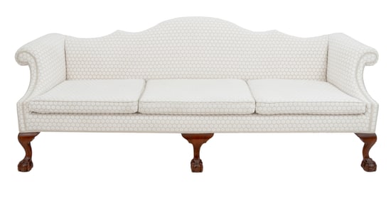 Large Chippendale Style Mahogany Sofa