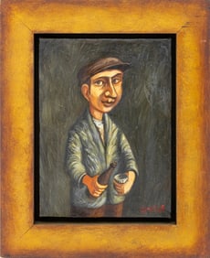 Igor Gorban "Russian Worker" Oil on Canvas