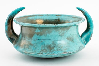 Jim Brunelle Studio Art Pottery Raku Fired Bowl