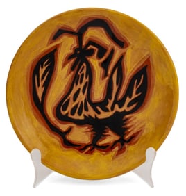 Jean Lurcat Rooster Motif Art Pottery Plate