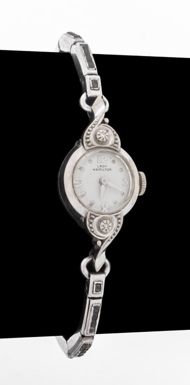 Lady Hamilton 14K White Gold Dress Watch (1 of 7)