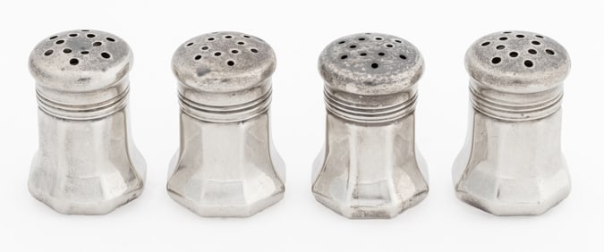 Cartier Sterling Silver Salt and Pepper Shakers, 4
