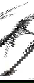 Large Abstract Black Painted Metal Sculpture (1 of 6)
