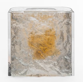 Venini Murano Ice Block Glass Wall Sconce