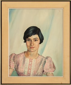Ckuht Portrait of a Girl Oil on Canvas, 1966