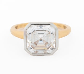 14K Yellow Gold CZ Solitaire Ring