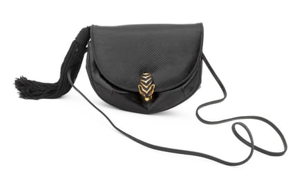 Judith Leiber Black Leather Handbag