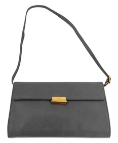 Fendi Grey Leather Shoulder Bag