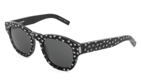 Saint Laurent Bold 2 Black Heart Design Sunglasses