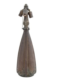 Arts and Crafts Cast Iron Foliate Motif Table Lamp