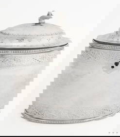 George III Sterling Silver Tea Caddy, 1782 (1 of 5)