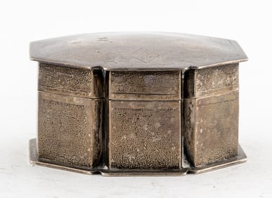 Art Deco Silver Plate Covered Box