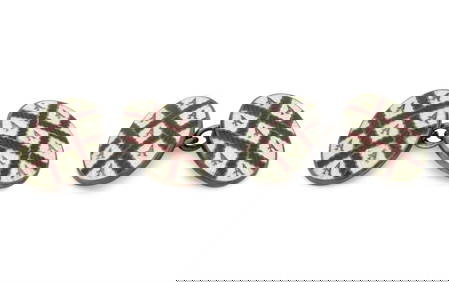 Asprey Sterling Silver Enamel Oval Cufflinks (1 of 4)