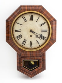 American Rosewood Octagonal Regulator Clock