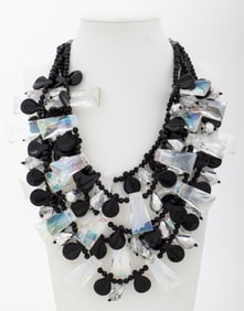Vilaiwan Crystal & Faceted Bead Statement Necklace