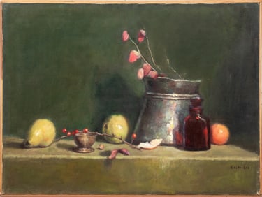 Alice Koscielna Still Life Scene Oil on Canvas