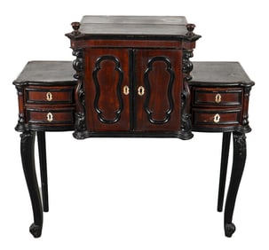 Victorian Diminutive Carved Wood Cabinet