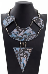 Memphis Style Ceramic Statement Necklace