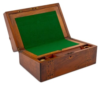 Victorian Walnut Travel Writing Box