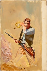 Costello Portrait of a Cowboy Oil on Board