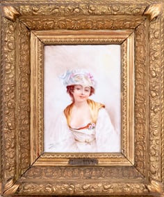 Laure Levy Portrait of a Woman Porcelain Plaque