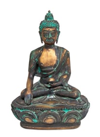 Chinese Gilt Bronze Seated Buddha Sculpture