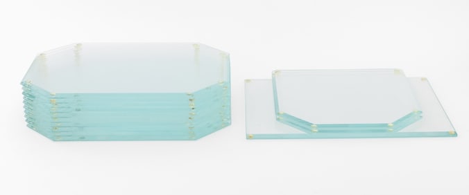 Modern Beveled Crystal Placemats & Centerpiece, 13