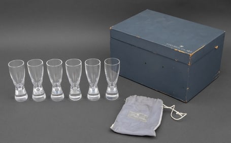 Steuben Crystal Cordial Glasses, 6
