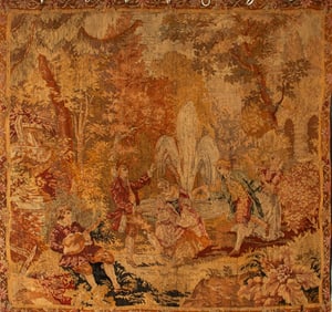 Rococo Style Wool Hanging Tapestry