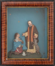 Victorian Saint Calogero Shadowbox Diorama