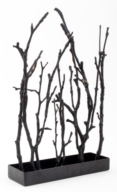 Patinated Brass Magnolia Branch Sculpture (1 of 6)