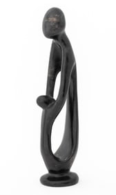 Kenyan Mother & Child Figural Stone Sculpture