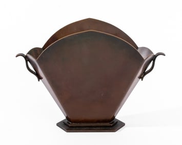 Art Deco Patinated Bronze Vase