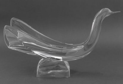 Signed Murano Art Glass Bird Vase