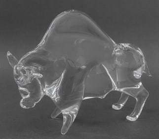 Murano Art Glass Bull Sculpture