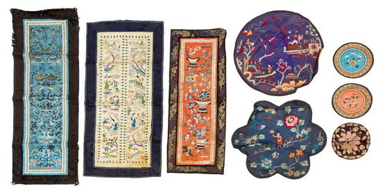 Chinese Silk Embroidery Panels and Roundels, 14 (1 of 9)
