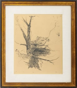 Leonard Baskin "Thorn Apple Tree" Etching on Paper