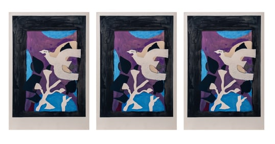 Georges Braque "Oiseau et Lotus" Lithographs, 3