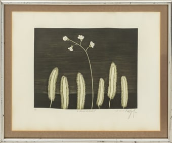 Illegibly Signed "La Rosee du Soleil" Aquatint