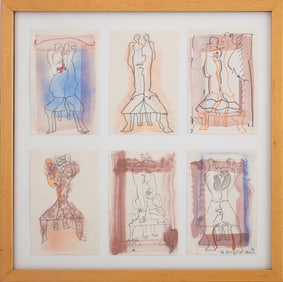 Eva Bouzard-Hui Abstract Figural Compositions, 6