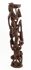 Makonde Tree of Life Carved Wood Sculpture